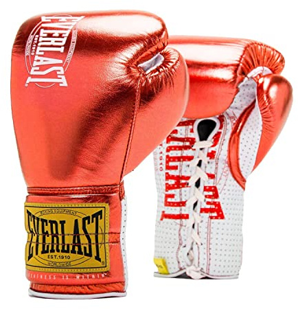 Everlast Unisex- Erwachsene Boxhandschuhe 1910 Pro Fight Glove Kampfhandschuhe,Rot, 8oz