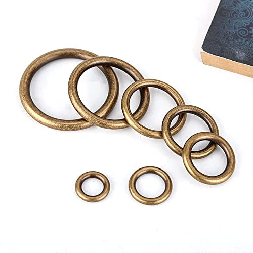 LanMaiXun 2 Stück 65mm×7mm Messing Antike Messing Farbe nahtlose Ring dekorative Ring