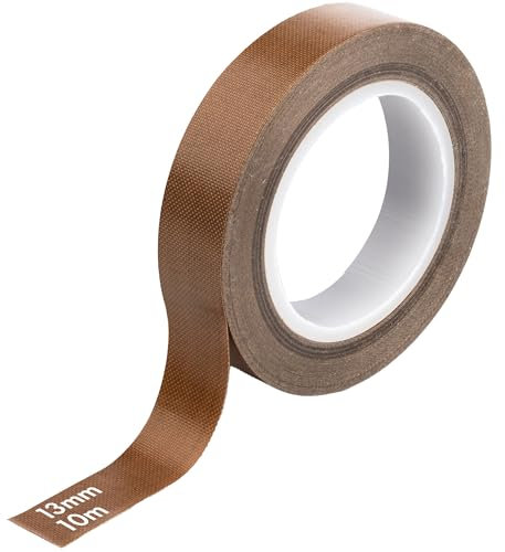 On1shelf Cinta autoadhesiva de PTFE (teflón) de alta temperatura, antiestática, resistente al calor hasta 300 °C, reforzado con fibra de vidrio para aislamiento eléctrico y mantenimiento de la máquina