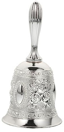 FUNOMOCYA Dinner Bell Zinklegierung Handglocke Silber Klingelglocke Für Bar Restaurant Hotel Büro Dekoration