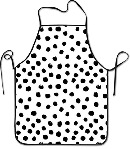 Weich Schürzen Punkte Spots Schwarz Weiß Grillschürze Premium Malschürze Unisex Küchenschürze Für Bäcker Gastronomie