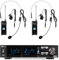 Power Dynamics PD522B UHF Funkmikrofon Set – 2x Bodypack mit Display, 2x Headset Mikrofon & Lavalier Mikrofon Kabellos – Wireless Microphone für Bühne, DJ & Karaoke, Drahtloses Mikrofon inkl. Case