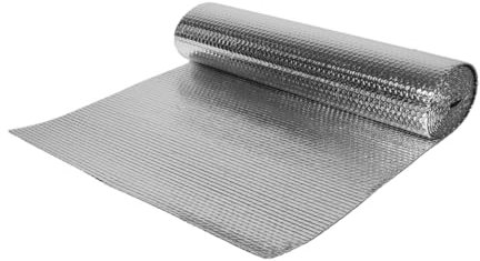 SHINEOFI Rouleau Isolant Pour Toit De Camping-car Feuille Daluminium Film Thermique Réfléchissant À Bulles 3 M X 60 Cm