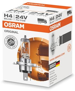 OSRAM H4 Ampoule projecteur longue portée 75/70W 3200K feu de route Halogène 64196