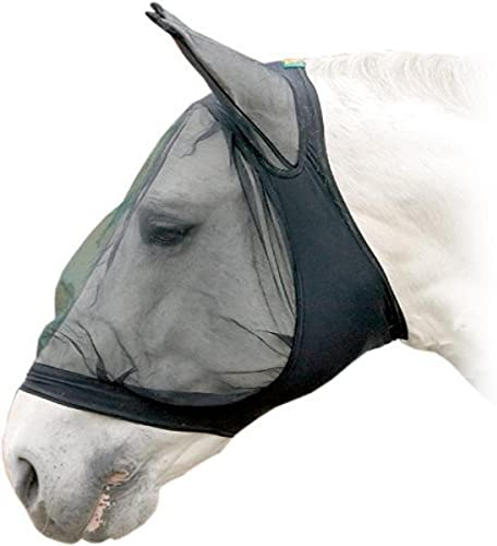 Fliegenmaske mit Ohrenschutz, schwarz