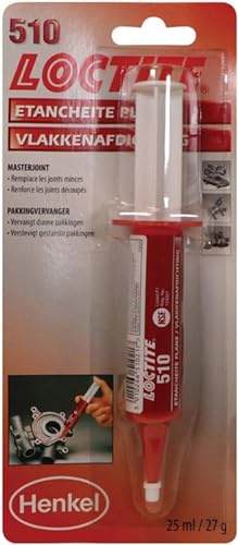 Loctite 510 Flächendichtung 25ml, Rot | Plandichtung für harte Metalloberflächen, beständig gegen Chemikalien und hohe Temperaturen