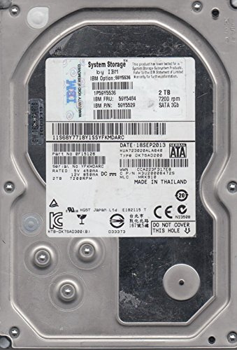 HUA723020ALA640, PN 0F15126, MLC MRK910, IBM 2TB SATA 3.5 Hard Drive