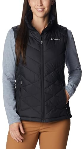 Columbia Heavenly Vest, Chaleco Acolchado para Mujer, Black, Talla M