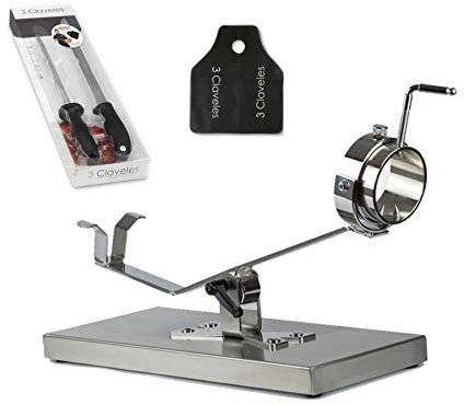 Hidalgo Soporte Jamonero basculante + Set Jamonero y Chaira + Regalo Cubre jamón