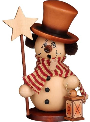 Christian Ulbricht Räuchermännchen Schneemann Sternenträger Natur - 23,5 cm
