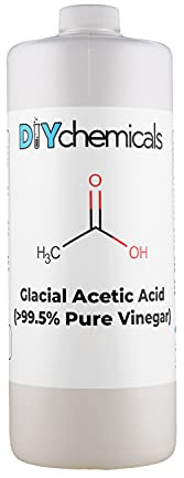Glacial Acetic Acid 99.9% Concentration - High Purity Vinegar for Industrial & Home Use, Made in USA by DIY Chemicals - Half Gallon (64 fl oz)