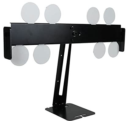 ATFLBOX Zurücksetzen und Drehen des Metall-Schießscheibenständers mit 8 Stahlplatten für Pistol Airsoft BB Guns (Balance)