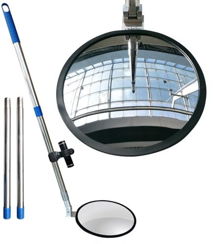 Under Vehicle Inspection Mirrors – Telescoping Search Mirror on a Long Stick for Security Check Under Cars, Truck, Equipment, Over Shelves and Gutters