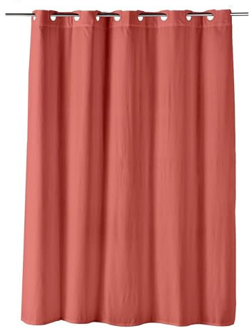 Douceur d'Intérieur Dotty Polyester Terracotta Fluffy Curtain 180 x 200 cm