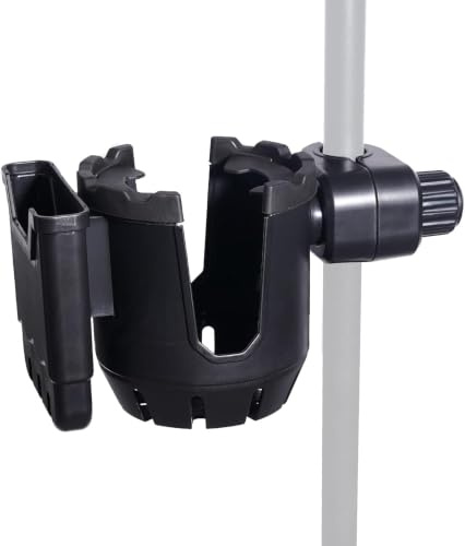 SB Goods Mikrofonständer Getränkehalter mit Handyhalter, Universal 2 in 1 Flaschenhalter für Notenständer