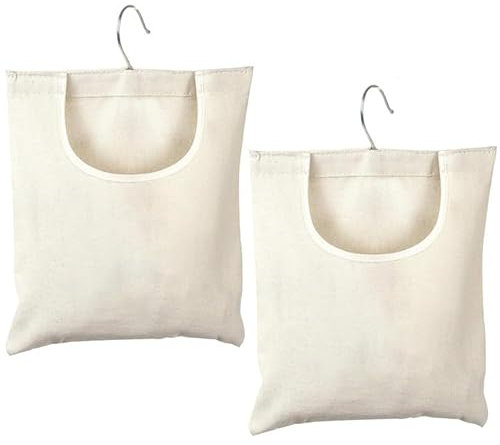 Tulov 2 Stück Wäscheklammerbeutel, 32 X 27CM Wäscheklammerbeutel, fasst 100 Wäscheklammern, hängende und Wiederverwendbare Klammerbeutel für Wäscheklammern für Socken und Unterwäsche
