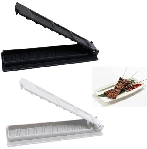 Manueller Kebab Maker 2 Stück Kebab Maker Presse Spieße Kebab Maker Grill hitzebeständige Antihaft Grill Stringer Kabob-Form Wiederverwendbar Kebab-Maker-Grill Werkzeug für Kebab-Grillparty Camping