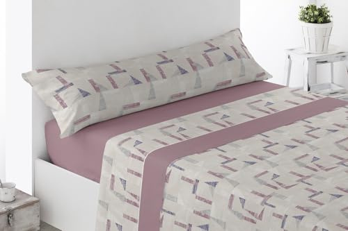 Juego de Sábanas Térmicas de Pirineo. Sábanas de Otoño/Invierno Tejido Polar para Cama Individual y Matrimonio, 3 Piezas, Cálida y Suave. (Cama 150, Castaña)
