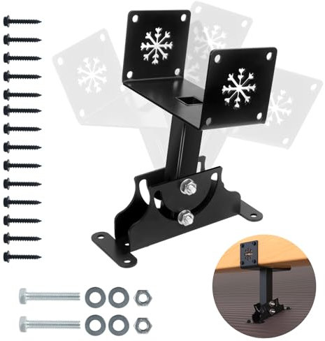 1 lot de supports de poutre de toit robustes et réglables de 14,1 cm pour pergola de terrasse, convient aux poutres en bois de 15,2 x 15,2 cm et 15,2 x 20,3 cm