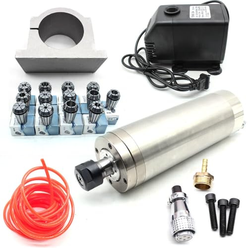 czyuRachel Motor de fresado CNC, 2,2 kw, 220 V, husillo, fresadora de husillo, refrigerado por agua+frecuencia con juego de pinzas Er20 para herramientas de fresado Nc