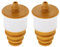 ECSiNG 2 Piezas Soporte de Tope de Tope Trasero Amortiguador Trasero Bloque de Goma Soporte de Tope de Tope Del Eje Trasero 51811829 Tope de Tope Del Puntal Compatible con FIAT 500