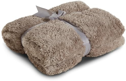 Como Kuscheldecke braun, Teddy-Fleecedecke, kuschelige Wohndecke, modern | 100% Polyester, 300 GSM, gesäumte Einfassung 150x200 cm, vielseitig einsetzbar, praktisch im Alltag, für Zuhause