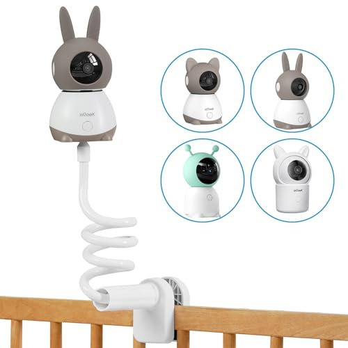 ieGeek Soporte Camara Vigilancia Bebe, Soporte Vigilabebes Universal para Cunas Bebe con Tornillo 1/4, Compatible con ieGeek Camara Baby 1T, Baby 4, y Otros Mayoría de Monitor Bebes