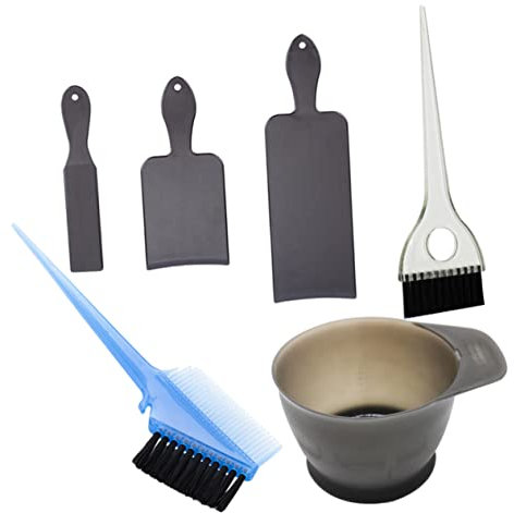 Healeved Kit De 6 Outils De Capillaire Pour Usage Domestique Comprenant Un Peigne À Racines Une Planche À Colorier Et Un Kit De Noire