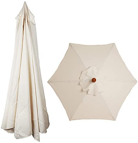 Toile de rechange pour parasol de marché de terrasse, 3 m, blanc