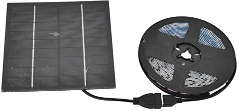 Bande lumineuse de culture de plantes solaires, bandes lumineuses de culture à LED solaires, lumière de plantes d'extérieur pour le jardinage, semis de balcon à la maison, (3M)