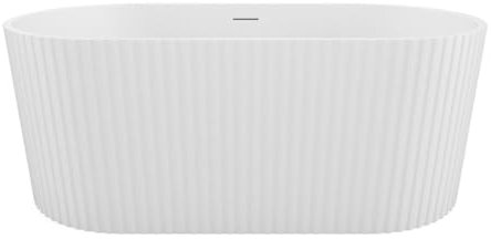 Vente-unique-Bañera exenta de acrílico - Blanco mate - 230L - 170 x 80 x 58 cm - ALIENA