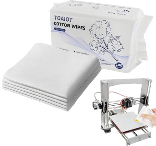 3D Printing Cleaning Cloth - Soft Nonwoven Wipe Pads, Gentle Lint Sheets | Cleaner Resin Build Plates, Glass Bed, Model, Electronics Maintenance, Screen Dust, Metal Part Care Works