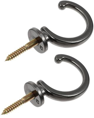 SMASOLO 2 Pezzi Ganci Fermatende da Muro in Nero Opaco Accessori Eleganti per Tende e Moderne in Camera da e Bagno