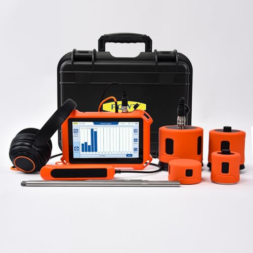 PQWT PQ125D Detector de Fugas de Agua Profesional con Pantalla Táctil Detección Acústica de Perdidas en Tuberías Enterradas Precisión 6 Metros para Interior y Exterior