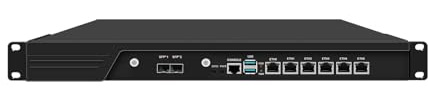 ANDAQI 1U Firewall Appliance 10GbE with Redundancy Power Supply, PFSense, OPNsense, VPN, I7 14700, RJ16, 6 x 2.5GbE LAN, 2 x SFP+, Support 19-24V DC, 32G RAM, 256G SSD