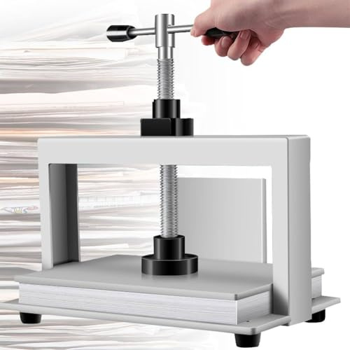 MegLob A3/A4 Manuelle Papierpressmaschine, Rechnungs-Buchbinder-Presswerkzeug, Papierherstellungs-Buchpressmaschine, Finanzbeleg-Glättungsmaschine, Für DIY-Buchbinden,A3