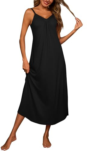 Bresdk Pyjama Femme Chemise Homme Chemise de Nuit Femme Longue Nuisette