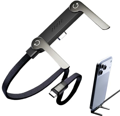 Genérico Cable de Carga Rápida - Cable Adaptador de 240W con Soporte Ajustable y Transmisión de Datos - de Carga Rápida - para Teléfonos Tablets de 43 cm y Uso en Automóvil