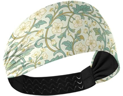 decor gift Bandanas extensibles et confortables pour femme Motif William Morris en fleurs de poirier blanc