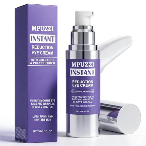 MPUZZI Instant Eye & Face Lift Cream - Rapid Under Eye Bags & Wrinkles Treatment, Dark Circles and Puffiness Remover for Women & Men, Temporary Firming & Tightening Face Cream - Wrinkle Filler 1oz