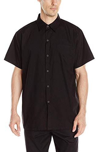 Chef Code Men's Kitchen Basic Cook Shirt, Black, 2X-Large
