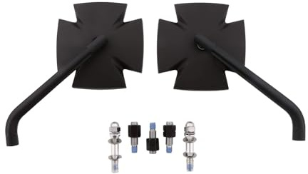 HIGHSIDER Spiegel IRON CROSS schwarz eloxiert