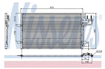 NISSENS Kondensator, Klimaanlage 94663