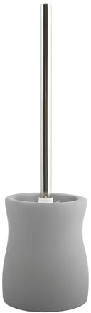 MSV Palma Escobilla de Baño, Gres y Cerámica, Gris, 11.5x40x11.5 cm