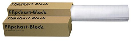 Landre 100050592 Flip-Chart-Blöcke, Vollformat 68 x 99 cm, 20 Blatt, 80 g/qm, 20 Stück (4 Kartons)