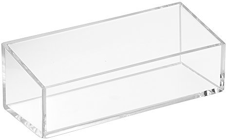 iDesign rangement maquillage, petite boîte à bijoux en plastique sans BPA, boîte de rangement salle de bain pour maquillage, cosmétiques ou produits de beauté, transparent