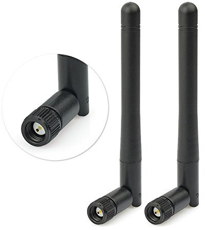 Eightwood 2.4G Antenna wlan antenna 3dBi Omni con Adattatore SMA 2pcs 10.8CM Wi-Fi Antenna per Wirelesse WiFi Router Bluetooth