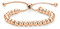 Diamond Treats Ladies Rose Gold Bracelet for Women and Teen Girls, 925 Sterling Silver Fashionable Italian Design Ball Bracelet, Adjustable Ladies Bracelet, Rose Gold Jewellery Gift for Women.