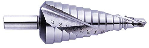 JeCo Profi Stufenbohrer-Satz mit Spiralnut - Bohr-Ø 4-12/4-20/6-30 mm - Stufen, Spiralnute, Kantenbrecher und Spitze CBN-tiefgeschliffen