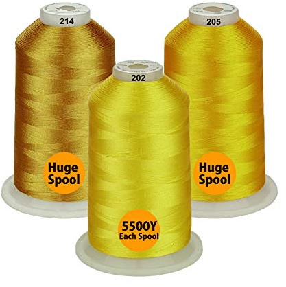 Simthread - 26 Auswahlen - Packungen von Polyester-Stickmaschinengarn, riesige Spule 5500Y für Näh-Stickmaschinen - Golden Series